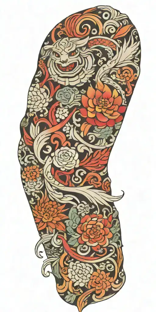 Make Me A Tattoo That Covers The Whole Arm With A Design Of The Nordic Tribes