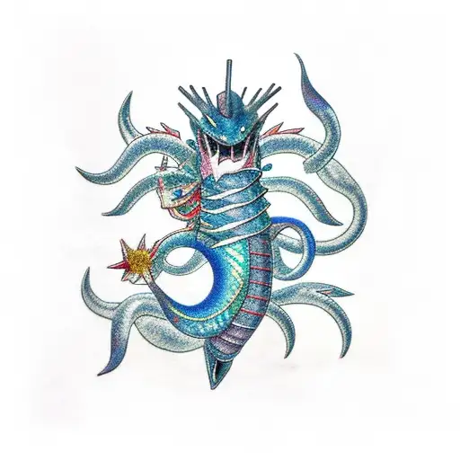 Shiny Gyarados Pokemon Irezumi