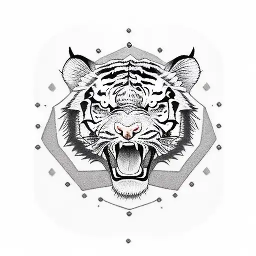 Tiger Head With Gem