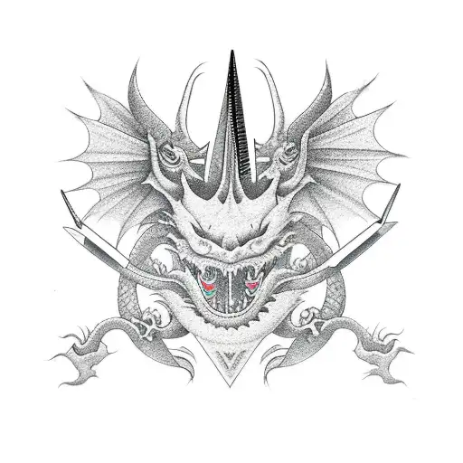 Barber Scissors Made Of Dragon