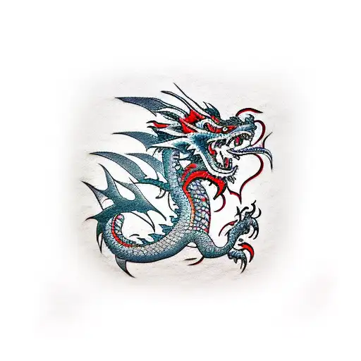 Barber Scissors With Dragon