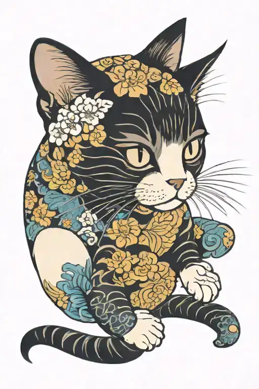 Japaneese Cat Sitting