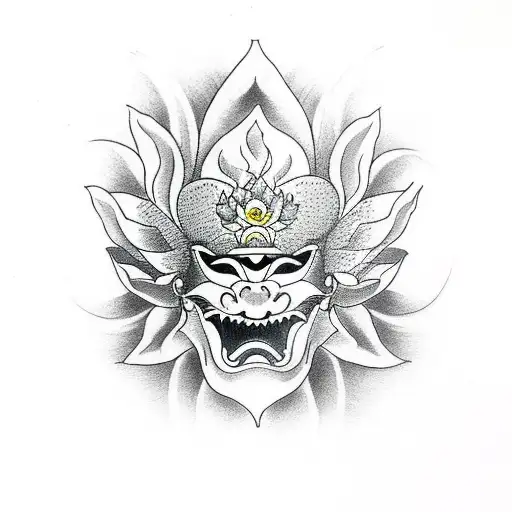 Hannya Mask Lotus