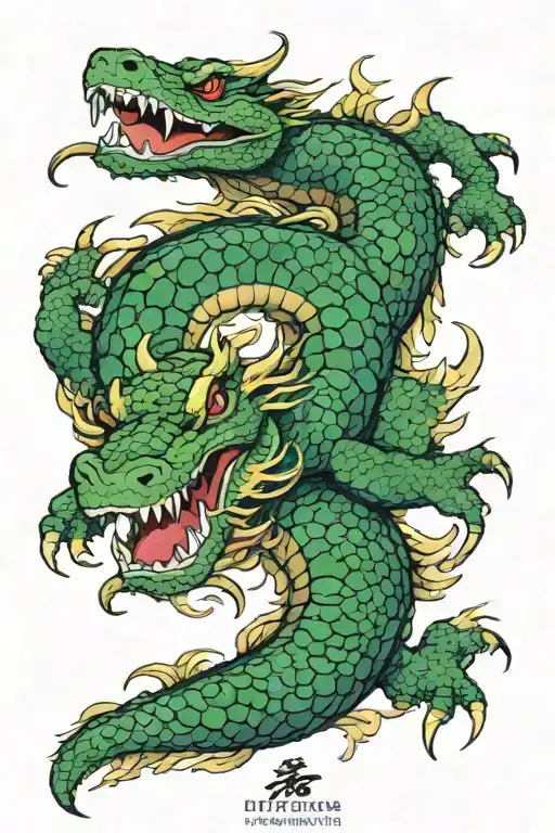 Alligator Dragon Japanese Style