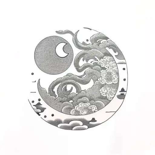 Gypsophila With Moon