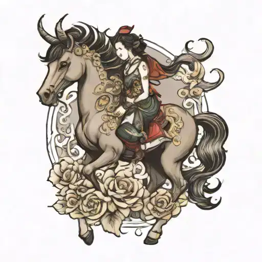 Female Centaur Tatto Design