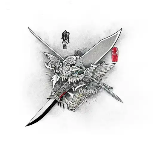 Bloody Wing's With Sword