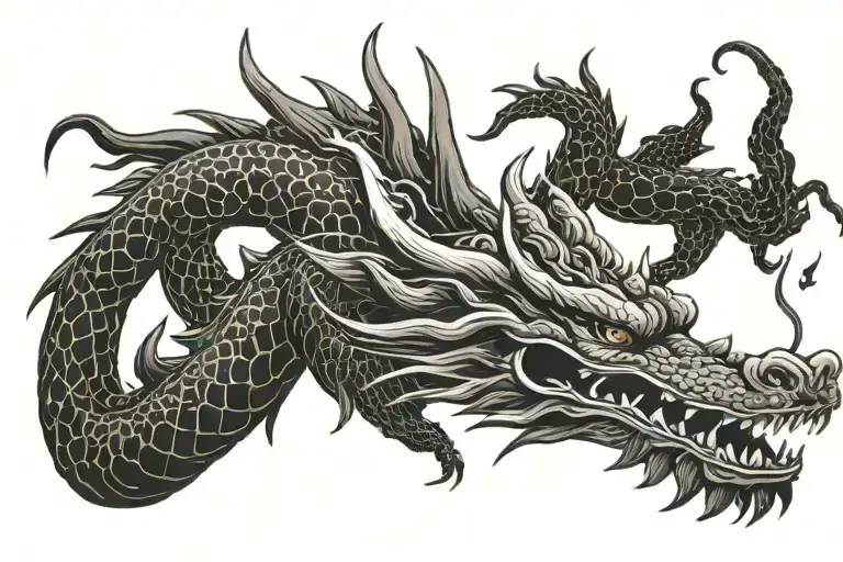 Chinese Style Dragon Head
