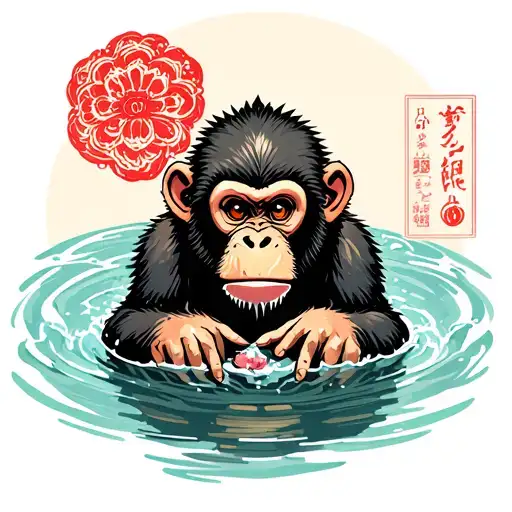 Snow Monkey Chilling Hot Springs