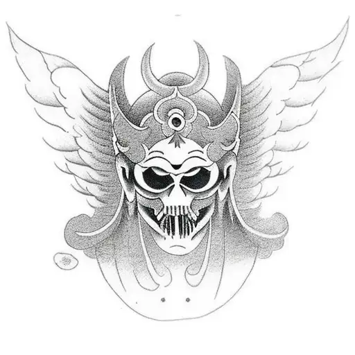 Angel With A Demon Mask