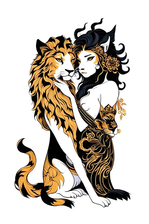 Leo Daughter And Gemini Son Animal Sign Intertwined