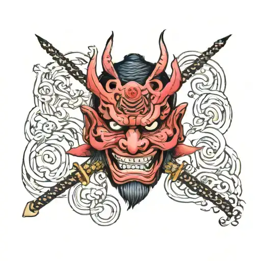 Carranca Samurai Mascara Hannya