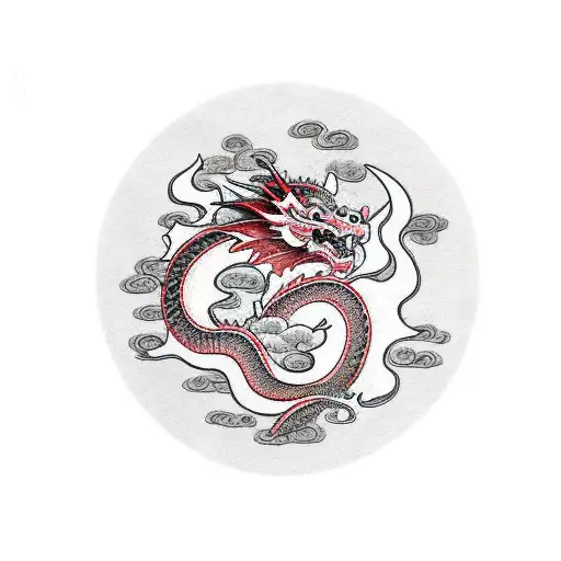 Dragon With A Temple