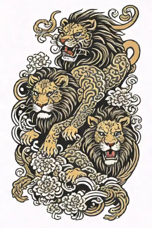 Lion Surrounded