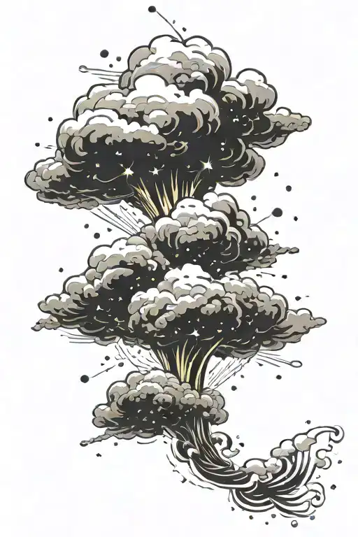 Super Nova Explosion Cloud With Universe Coming