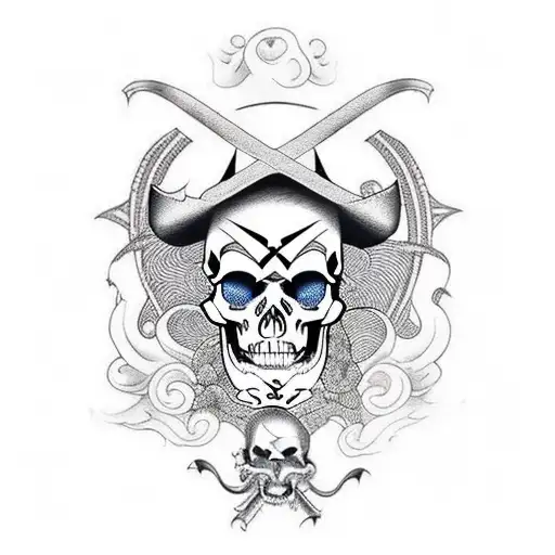 Pirate Skull With Number 61