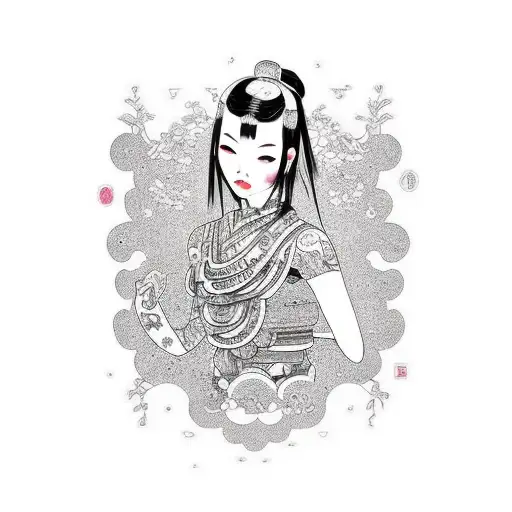 Asian Girl Punk Futurist Egirl