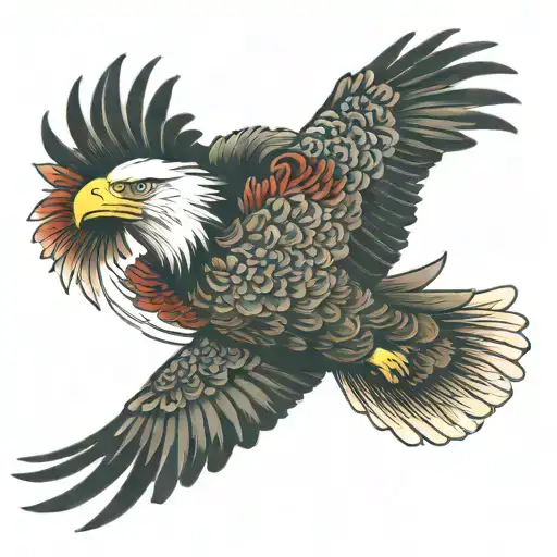 Eagle Flying Towards
