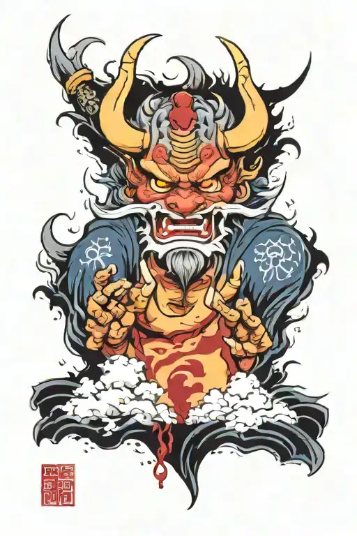 Oni Bleeding Look To The Moon Surrounded