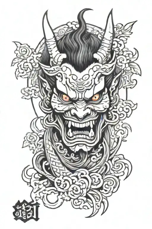 Oni Bleeding Look To The Moon Surrounded