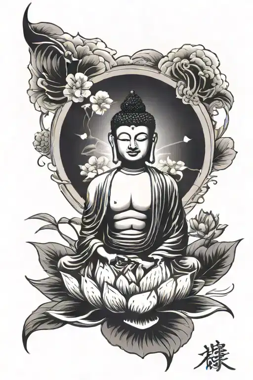 Buddha Meditating On A Lotus