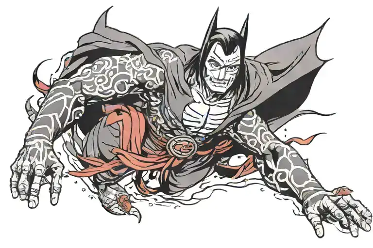 Itachi Facing A Smiling Batman