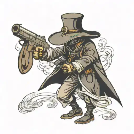 Plague Doctor With A Gun