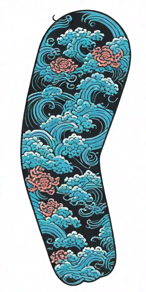 Irezumi Style Tattoo With Black Clouds
