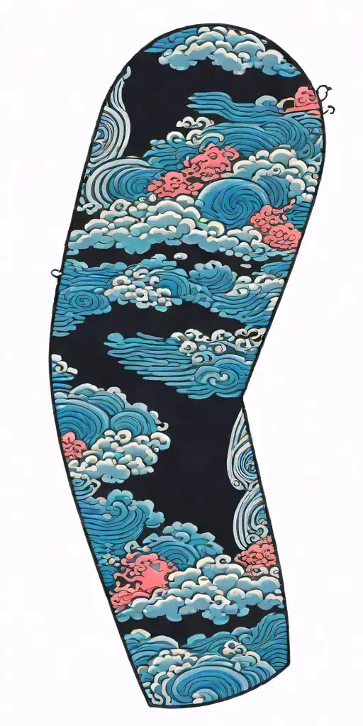 Irezumi Style Tattoo With Black Clouds