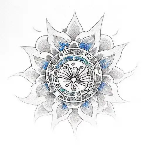 Lotto Flower With Ocean