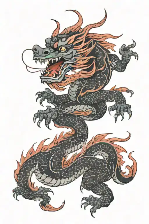 Black & Red Dragon Wrapped