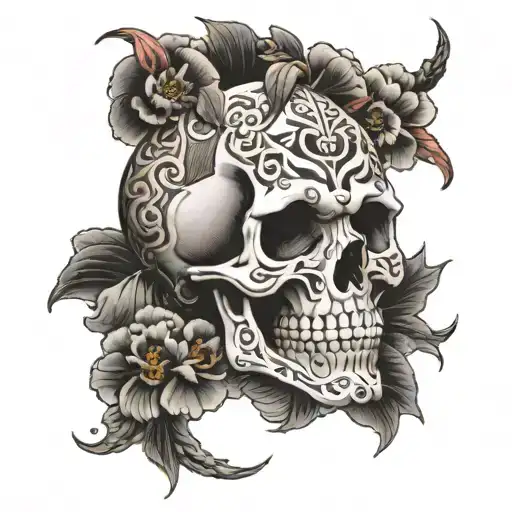 Japanese Skull Soft Shading
