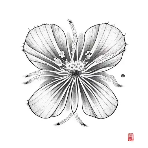 Spider Lily With Love In Korean Written Next To It