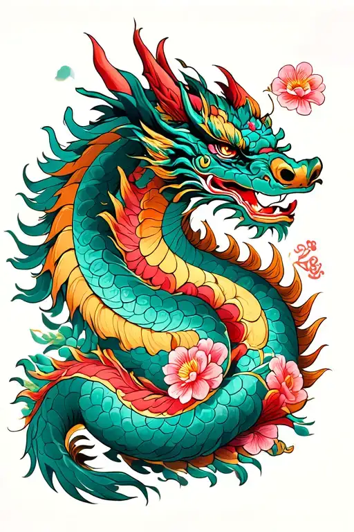 Laos Flower Dragon Sleeve