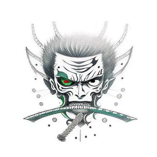 Roronoa Zoro 3 Espadas Caveira
