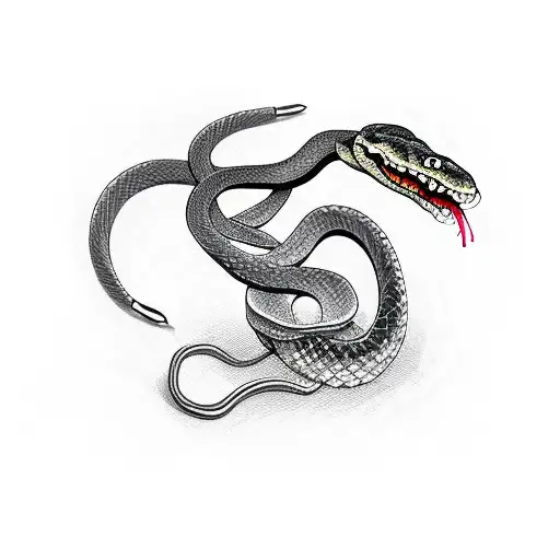 Snake With Candy In Mouth