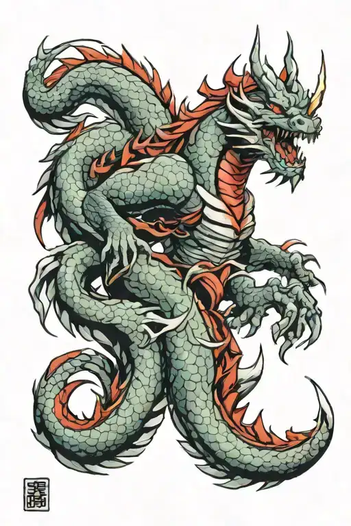 Shyvana From League Red Dragon Form