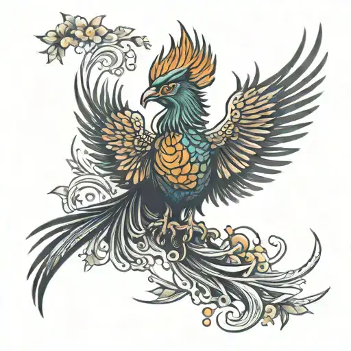Phoenix With Bird Of Paradise