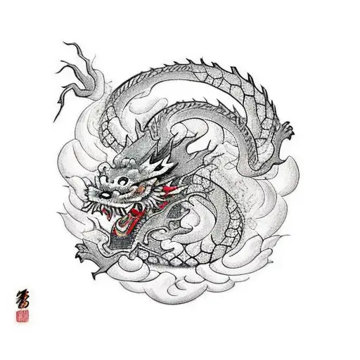 Japanese Dragon Ascending
