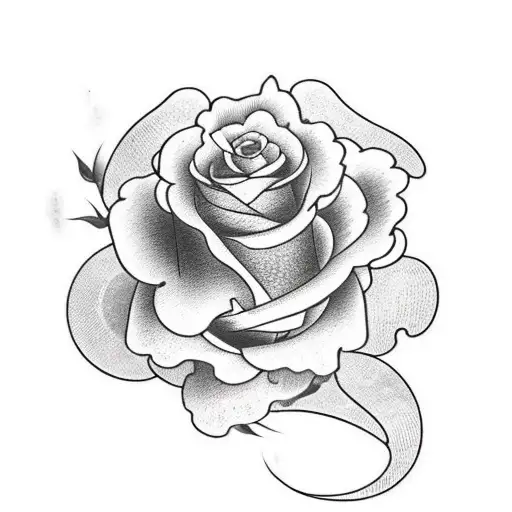 Black And Gold Roses On The Background And A Cross In Front Of Them