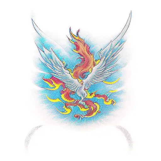 Phoenix In Semicolon Outline