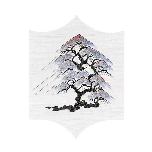 Japanese Willow Tree Back Piece