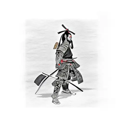 Una Espada Atravesando Un Samurai