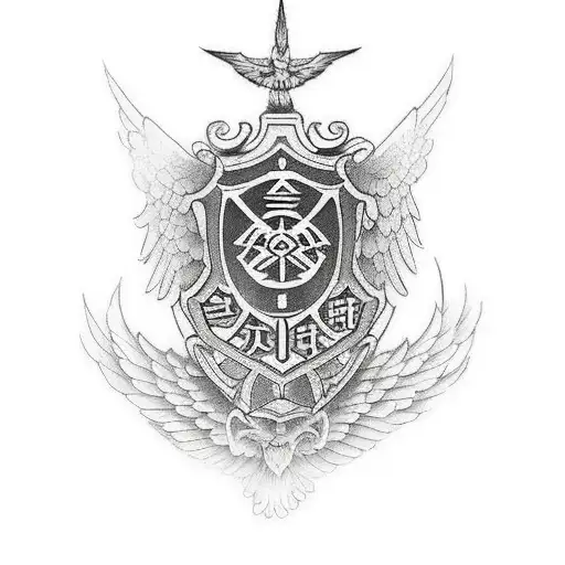 Shield With A Guardian Angel