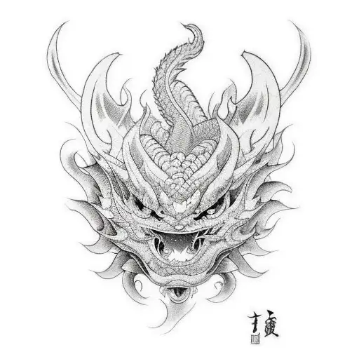 Asura With Dragon Curling Around