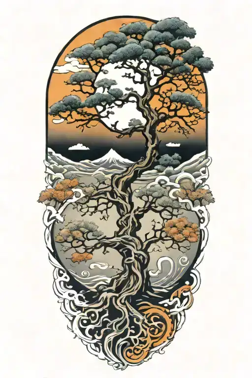 Tree Of Life With Moon