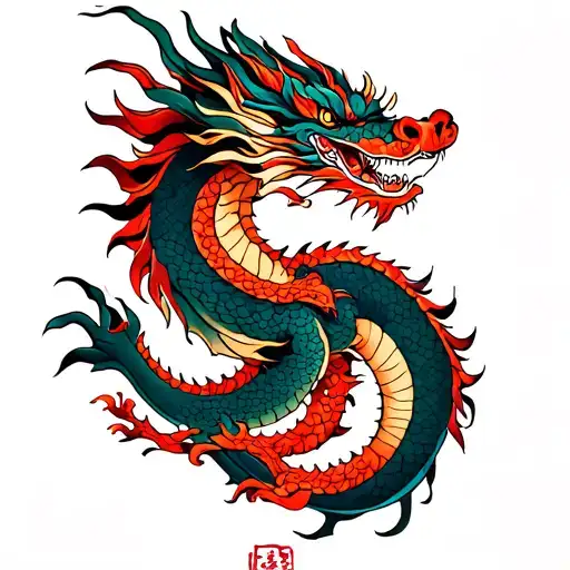 Thai Dragon Coming From Pond