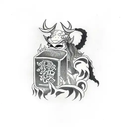 Demon Holding A Jar Containing A Boy