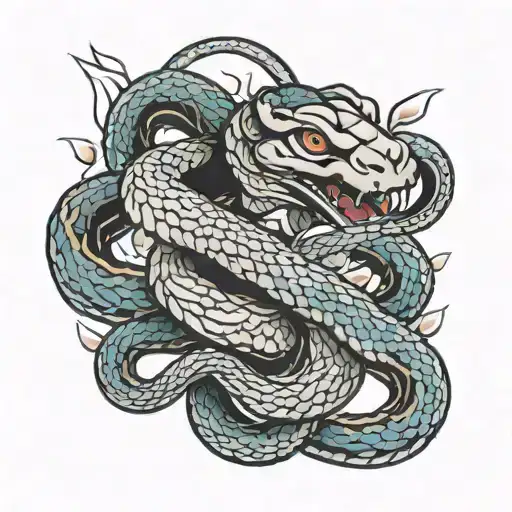 Snake And Dagger Wrapped