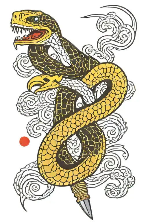 Snake And Dagger Spiral Made